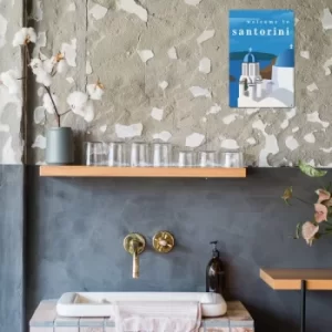 Image of Santorini Multicolor Decorative Metal Wall Accessory