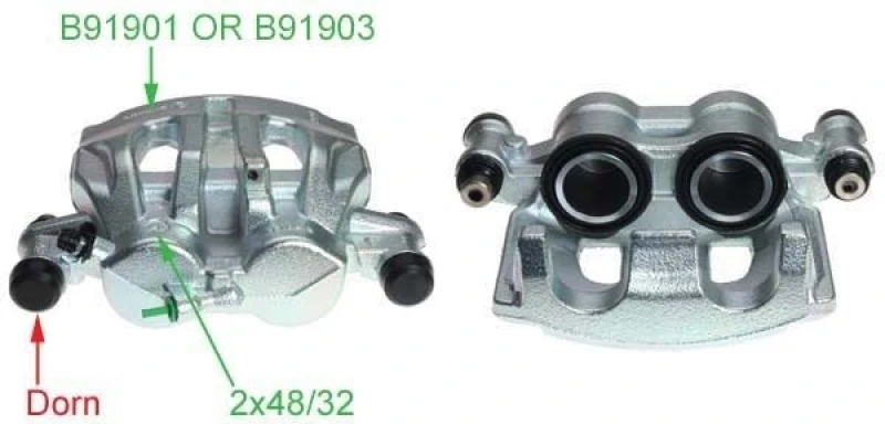 Image of BUDWEG CALIPER Brake caliper BUDWEG CALIPER 345265