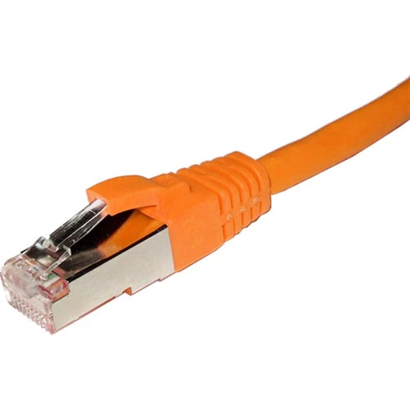 Image of Cablenet 0.3m Cat6a RJ45 Orange S/FTP LSOH 26AWG Snagless Booted Patch