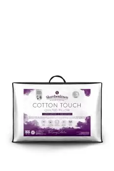 Image of Single Luxury Cotton Touch Quilted Firm Support Pillow