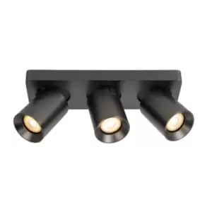 image of Nigel Modern Ceiling Spotlight Bar - LED Dim to warm - GU10 - 3x5W 2200K/3000K - Black Steel