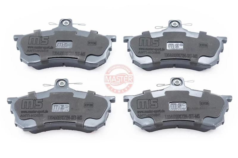 Image of MASTER-SPORT 13046059872N-SET-MS Brake pad set Premium Front Axle, excl. wear warning contact, with anti-squeak plate Brake Pad Set,disc brake (402)