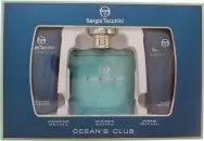 image of Sergio Tacchini Oceans Club Gift Set 100ml Eau de Toilette + 100ml Shower Gel + 100ml Aftershave Balm