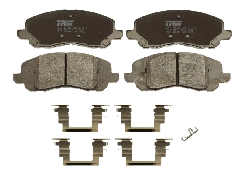 Image of TRW GDB4141 Brake pad set with acoustic wear warning, with accessories Brake Pad Set,disc brake (402)