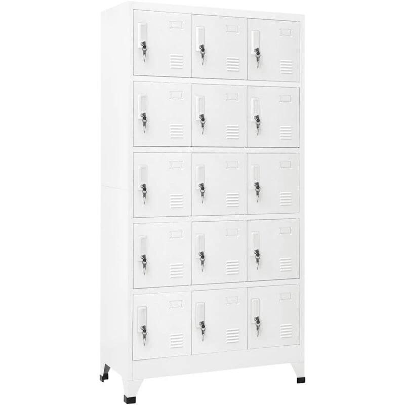 Image of VIDAXL Locker Cabinet Light Grey 90x40x180cm Steel Vidaxl 8720286701270