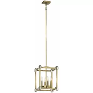 Image of Loops - 4 Bulb Ceiling Pendant Light Fitting Natural Brass LED E14 60W Bulb