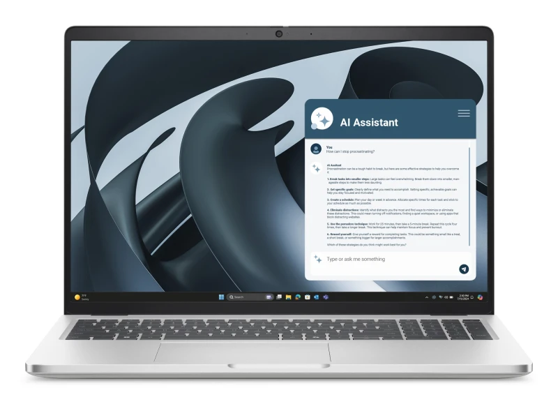Image of Dell Pro 16 Plus PB16255 Copilot+ AMD Ryzen AI 5 340 16GB RAM 512GB SSD 16" Windows 11 Pro Business Laptop H0T9W
