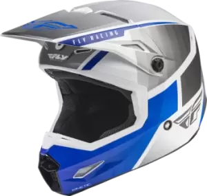Image of FLY Racing Kinetic Drift Ece Helmet Blue Charcoal White XL