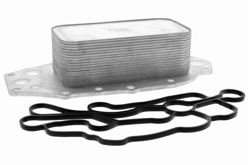 Image of VEMO V48-60-0020 Oil Cooler Original VEMO Quality with gasket/seal Aluminium Oil Cooler,engine oil (469)