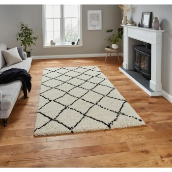 Image of Royal Nomadic 5413 Ivory Black 160cm x 160cm Circle - Ivory