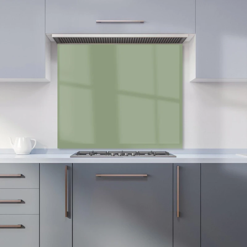 Image of Warren Reed - Designer Sage Green Kitchen Splashback Size: 600mm x 750mm Green Unisex 600mm x 750mm