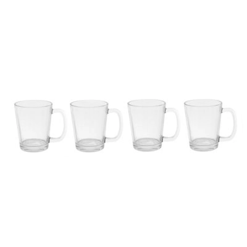 Image of Premier Housewares Interiors By Premier Functional Set Of Four Mugs, Stylish Coffee Mugs For Kitchen, See Through Special Mugs For Tea, Coffee