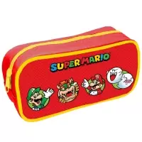 Image of Nintendo Super Mario Character Circles Pencil Case - Red