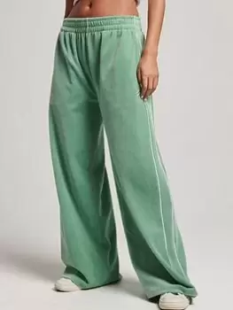 Image of Superdry Vintage Tricot Track Trouser - Blue Size 12, Women