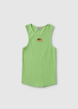 image of Fiorucci Womens Icon Angel Vest Top In Green