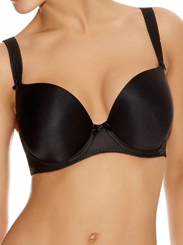 Image of Freya Womens Deco Moulded T-Shirt Bra in Black Size: 32B Black Female 32B