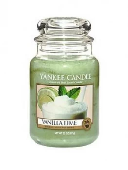 Image of Yankee Candle Large Jar Vanilla Lime Scented Candle 623g
