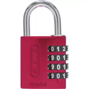 image of ABUS Combination lock, aluminium, 144/40 lock tag, pack of 6, red