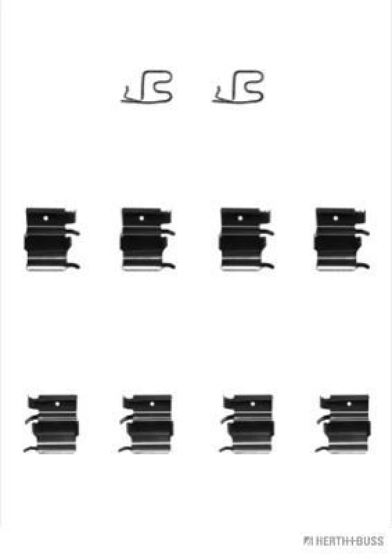 Image of Brake pad fitting kit HERTH+BUSS JAKOPARTS J3662018