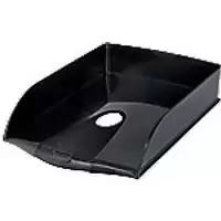 image of Leitz Recycle Letter Tray 5324 A4 CO2 Neutral 98% Recycled Plastic Black 25.5 x 38.5 x 7 cm