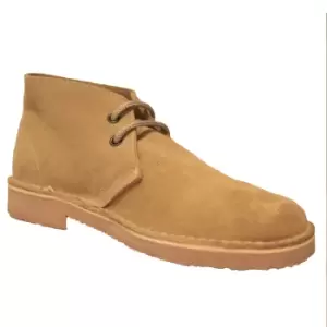 image of Roamers Mens Real Suede Unlined Desert Boots (5 UK) (Sand)