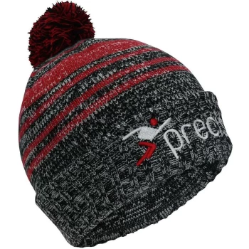 image of Pom Beanie Hat - Black/Grey/Red - Precision