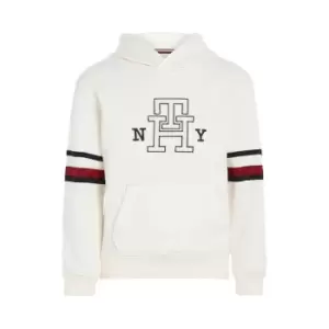 image of Tommy Hilfiger Global Stripe Monogram Hoodie - White