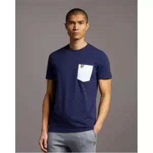 Image of Lyle and Scott Contrast T Shirt - Blue