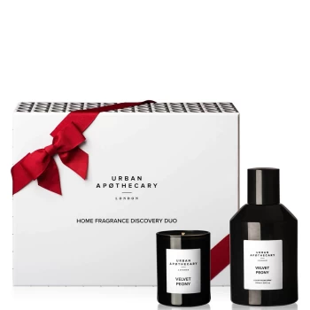 Image of Urban Apothecary Velvet Peony Home Fragrance Duo - 100ml Room Spray and 70g Candle