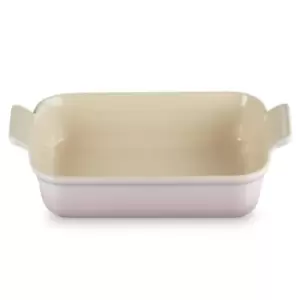 Image of Le Creuset 26cm Stoneware Heritage Rectangular Dish Shell Pink
