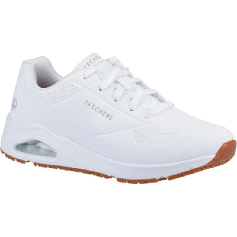 Image of Skechers Men Work Relaxed Fit: Uno SR - Sutal Work Shoe in White Size: 9 White 9 Male 196642273428