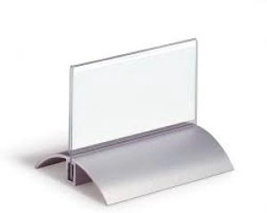 Durable DESK PRESENTER de LUXE 52x100mm Transparent Pack of 2