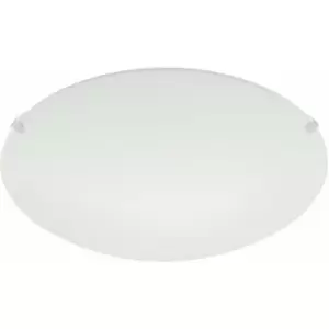 image of Loops - Wall Flush Ceiling Light Colour White Shade White Satin Glass Bulb E27 1x60W