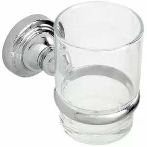 Image of Wall Mounted Chrome / Glass Fidelity Toothbrush Holder - Chrome