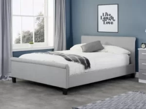 Image of Birlea Stratus 4ft6 Double Grey Upholstered Fabric Bed Frame