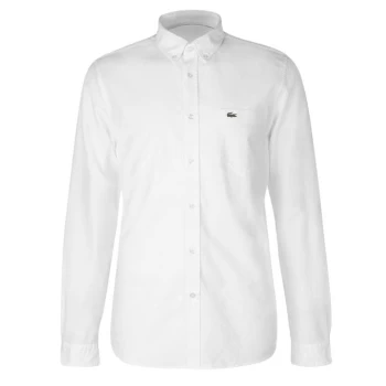 Image of Lacoste Button Down Oxford Shirt - White