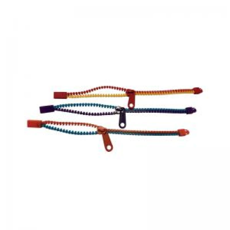 Image of Unbranded Zip Fidget Bracelet Assorted 200x8x8mm (Pack of 3) ZIP3 ZIP3
