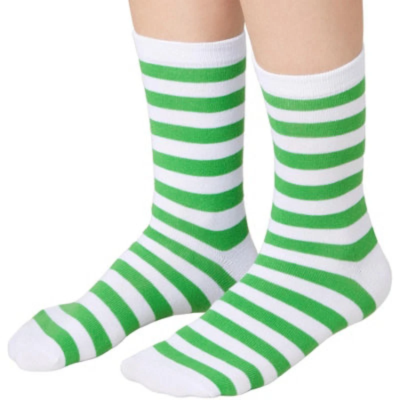 Image of Tectake Striped Christmas Socks White-Green 35-38 - 303515