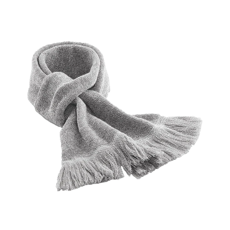Image of Beechfield Beechfield Men Classic Knitted Winter Scarf in Grey Grey One Size Male 5063377394924