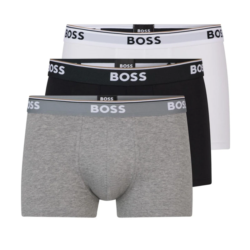 Image of Boss Trunk 3 Pack Blk/Wht/Gry 999 male 2X Large