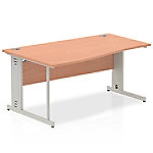 Image of Impulse Cable Managed 1600 Left Hand Wave Desk Beech