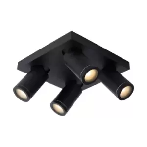 Image of Taylor Modern Ceiling Spotlight Bathroom - LED Dim to warm - GU10 - 4x5W 2200K/3000K - IP44 - Black