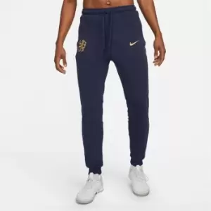 Image of Nike Chelsea FC Fleece Tracksuit Bottoms Mens - Blue