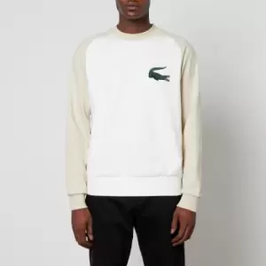 image of Lacoste Mens Robert Georges Croc Sweatshirt - Flour/Wood Shaving - 5/L