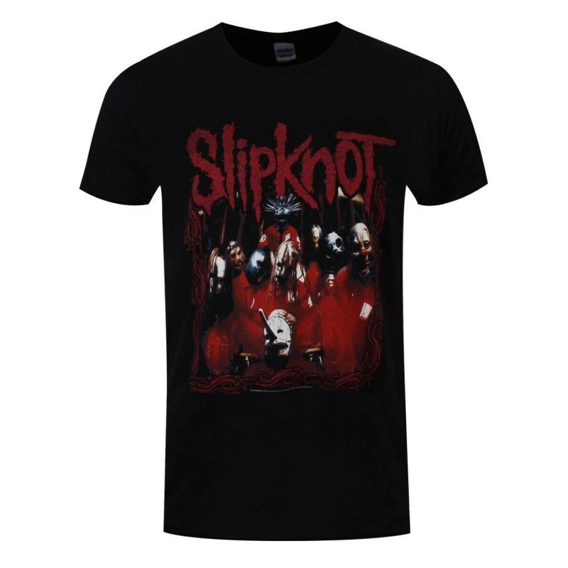 Image of Slipknot Mens Band Frame T-Shirt in Black Size: Large Black Male L