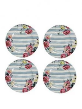 image of Kitchencraft Mikasa Clovelly Pink Floral Stripe Side Plate