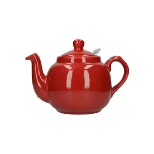 image of London Pottery Farmhouse Filter 4 Cup Teapot Red