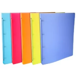 image of Linicolor PP Ring Binder 4O Ring 15mm, S20mm, A4, Assorted, Pack of 30