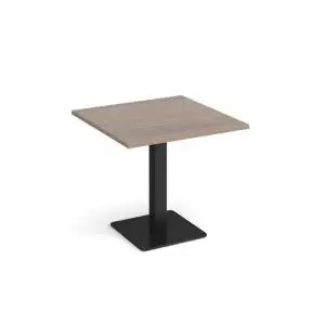 Image of Brescia square dining table with flat square Black base 800mm -