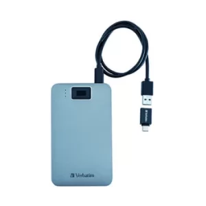 Image of Verbatim Executive Fingerprint Secure Hard Drive USB 3.2 Gen 1 USB-C 2TB Grey 53653